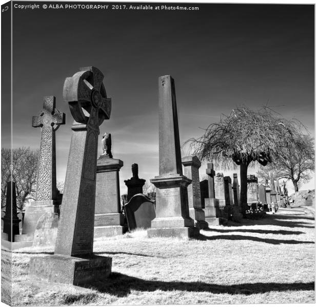 Old Town Cemetery, Stirling, Scotland Canvas Print by ALBA PHOTOGRAPHY
