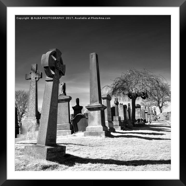 Old Town Cemetery, Stirling, Scotland Framed Mounted Print by ALBA PHOTOGRAPHY