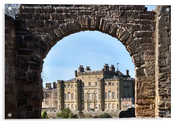 Arch looking to Culzean Castle Acrylic by Kevin White