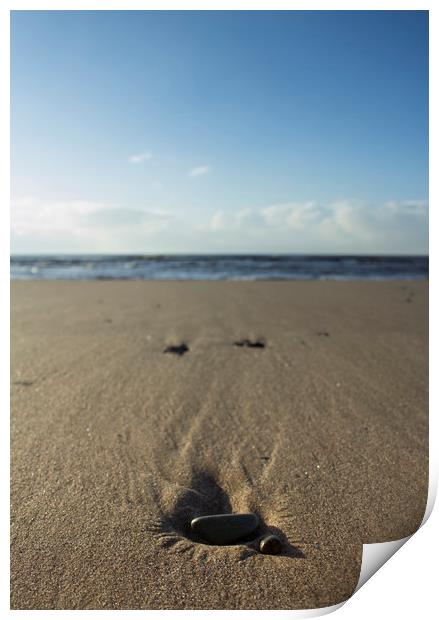 Pebbles on the beach Print by Aran Smithson