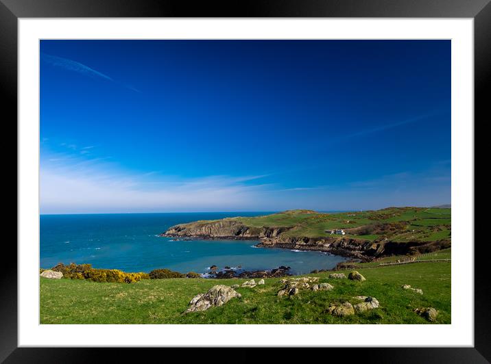 A view of Trwynbychan from Porth Wen, Anglesey. Framed Mounted Print by Colin Allen
