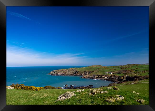 A view of Trwynbychan from Porth Wen, Anglesey. Framed Print by Colin Allen