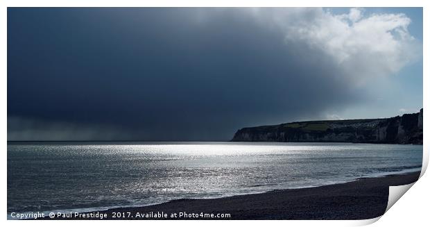 Storm at Beer Head, Jurassic Coast,  East Devon Print by Paul F Prestidge