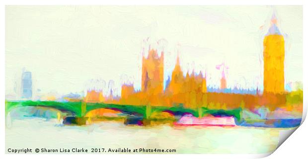 Painted Westminster Print by Sharon Lisa Clarke