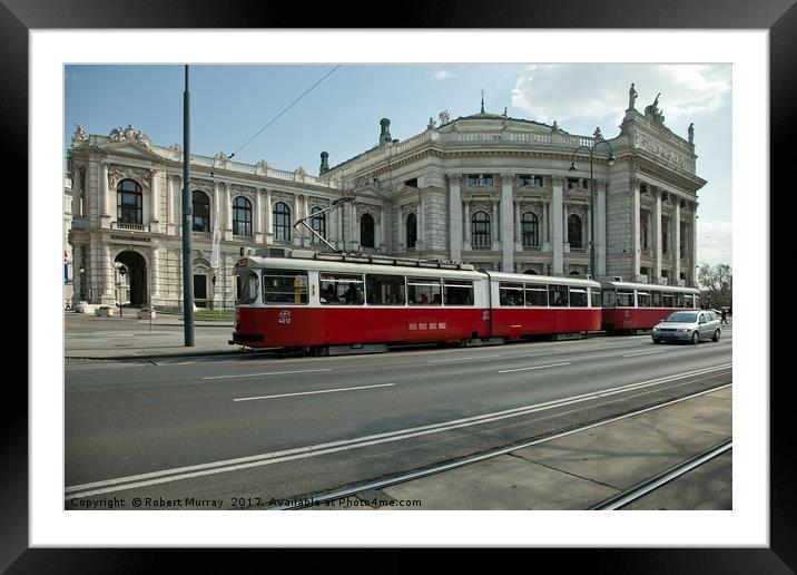 Vienna Tram Framed Mounted Print by Robert Murray