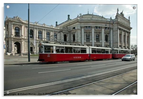 Vienna Tram Acrylic by Robert Murray