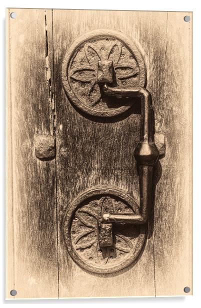 Old Door Handle Acrylic by Jason Moss