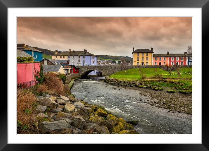 River Aeron at Aberaeron, Ceredigion, Wales, UK Framed Mounted Print by Mark Llewellyn