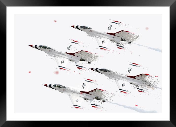 Thunderbirds Shatter Framed Mounted Print by J Biggadike