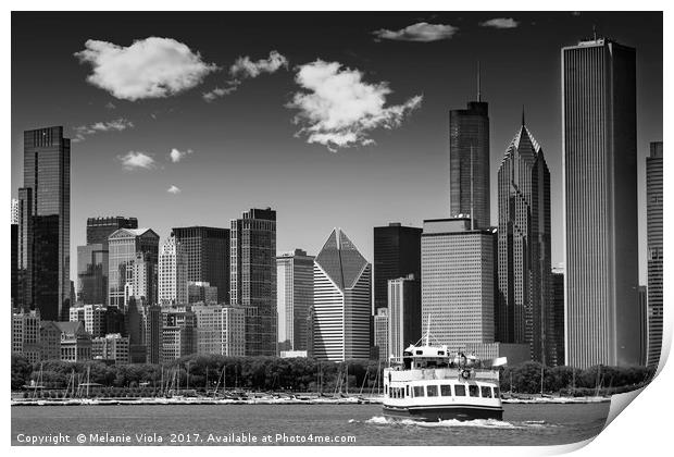 CHICAGO Skyline | Monochrome Print by Melanie Viola