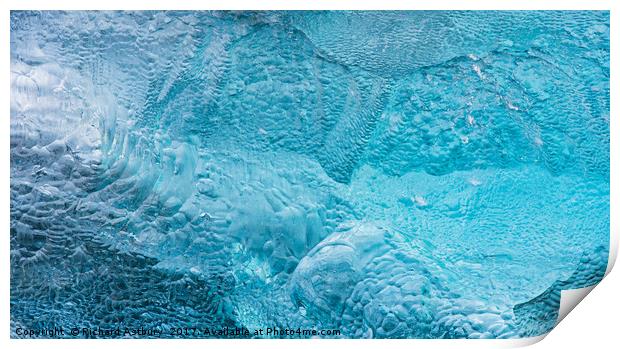 Jökulsárlón ice Print by Richard Astbury