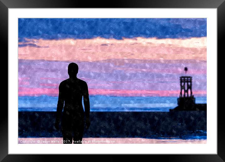 Sunset turns to twilight Framed Mounted Print by Jason Wells