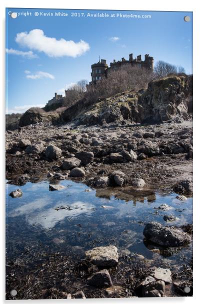 Culzean Castle Beach Acrylic by Kevin White