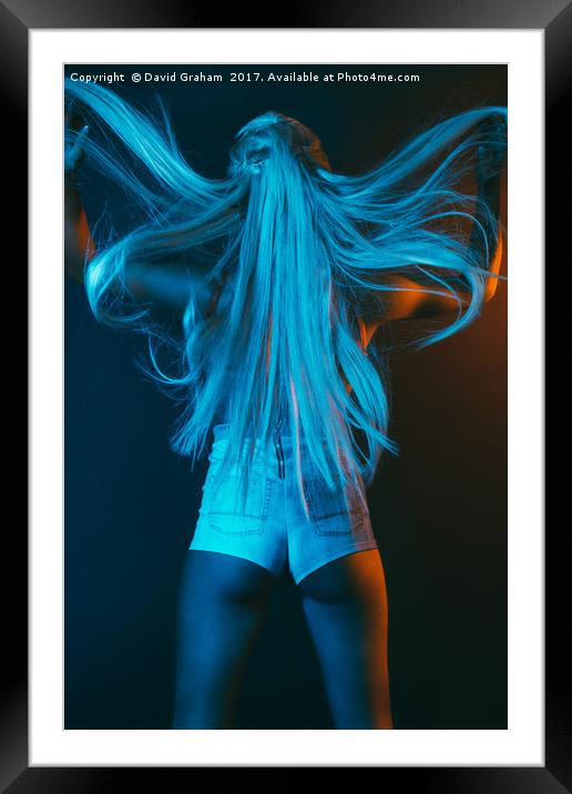 Wild hair colour gel art Framed Mounted Print by David Graham