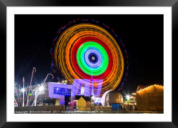 Fairground Wheel  Framed Mounted Print by David Chennell