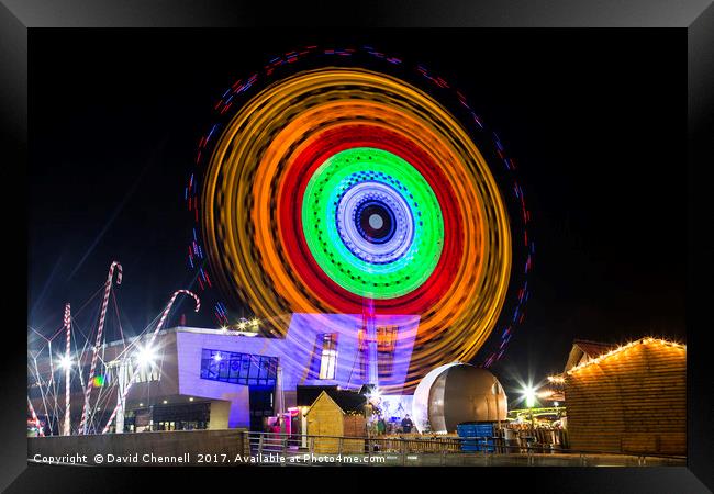 Fairground Wheel  Framed Print by David Chennell