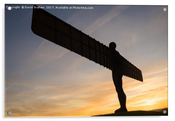 The Angel of the North, Gateshead - sunset Acrylic by David Graham
