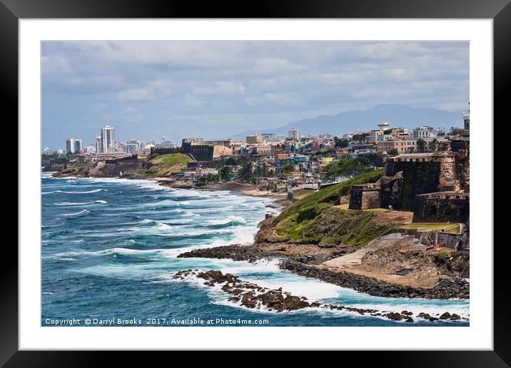 Rocky Coast of Puerto Rico Framed Mounted Print by Darryl Brooks