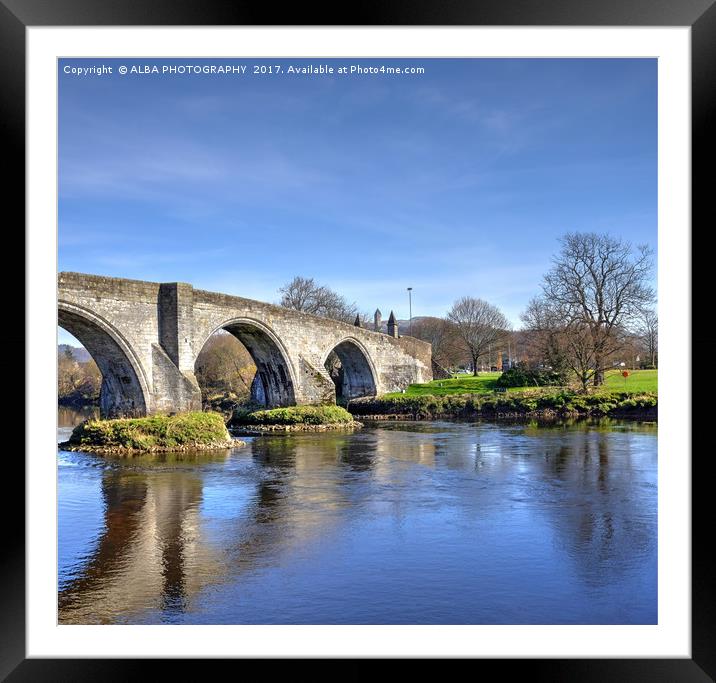 Stirling Old Bridge, Scotland Framed Mounted Print by ALBA PHOTOGRAPHY