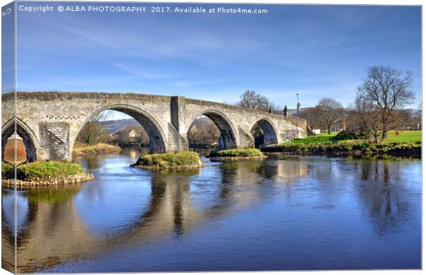 Stirling Old Bridge, Scotland Canvas Print by ALBA PHOTOGRAPHY
