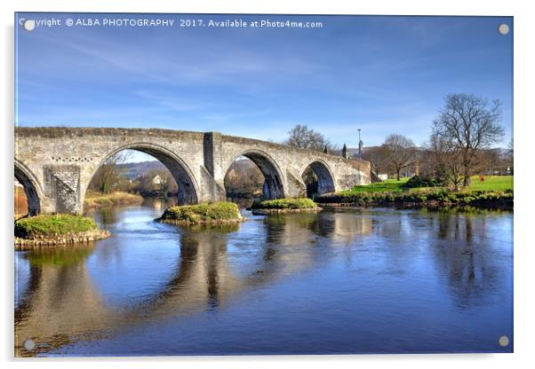 Stirling Old Bridge, Scotland Acrylic by ALBA PHOTOGRAPHY