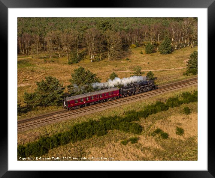 Steam engine in the forest Framed Mounted Print by Graeme Taplin Landscape Photography