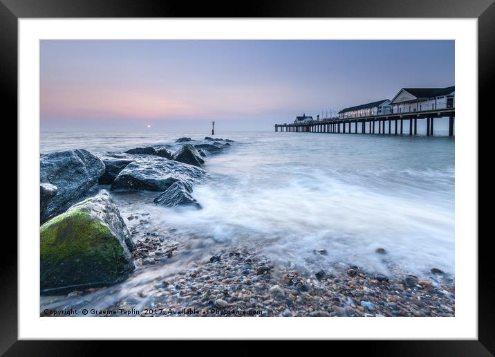Southwold Pier, Suffolk at sunrise Framed Mounted Print by Graeme Taplin Landscape Photography