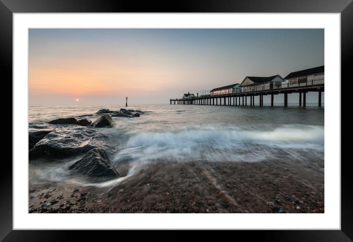 Southwold Pier, Suffolk at sunrise Framed Mounted Print by Graeme Taplin Landscape Photography
