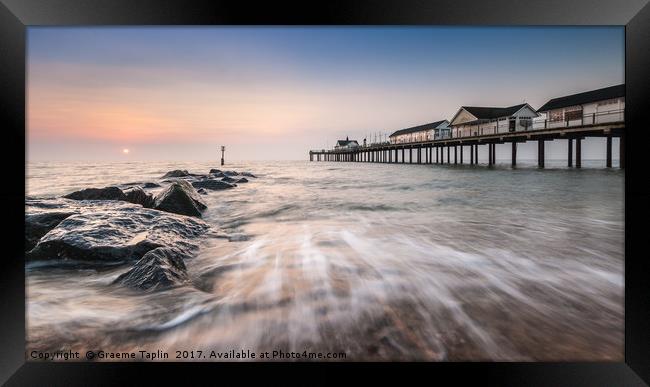 Sunrise Southwold Pier, Suffolk Framed Print by Graeme Taplin Landscape Photography