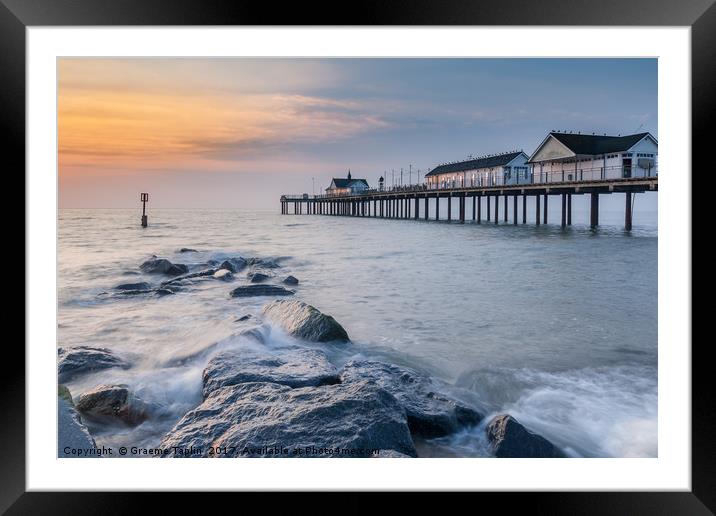 Southwold Pier in the morning light Framed Mounted Print by Graeme Taplin Landscape Photography