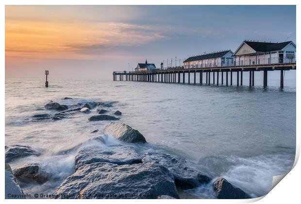 Southwold Pier in the morning light Print by Graeme Taplin Landscape Photography