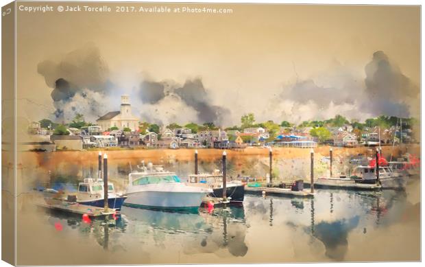 Provincetown Harbour Cape Cod Canvas Print by Jack Torcello
