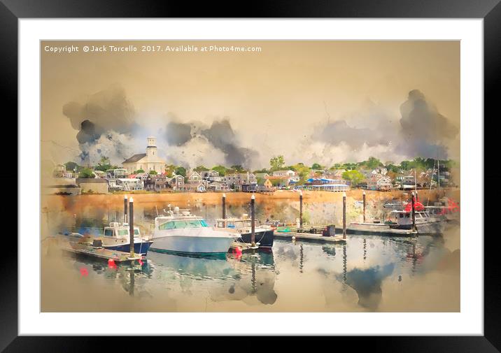Provincetown Harbour Cape Cod Framed Mounted Print by Jack Torcello