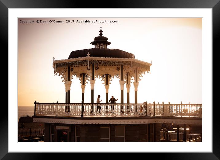 Brighton Bandstand at Sunset Framed Mounted Print by Dawn O'Connor
