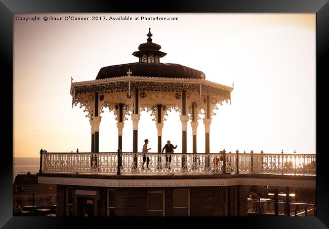 Brighton Bandstand at Sunset Framed Print by Dawn O'Connor