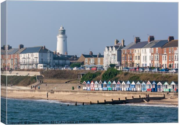 Southwold Promenade viewed from the Pier  Canvas Print by Graeme Taplin Landscape Photography