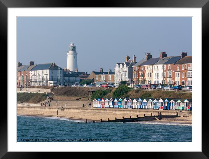 Southwold Promenade viewed from the Pier  Framed Mounted Print by Graeme Taplin Landscape Photography