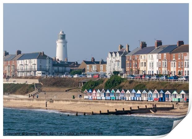 Southwold Promenade viewed from the Pier  Print by Graeme Taplin Landscape Photography