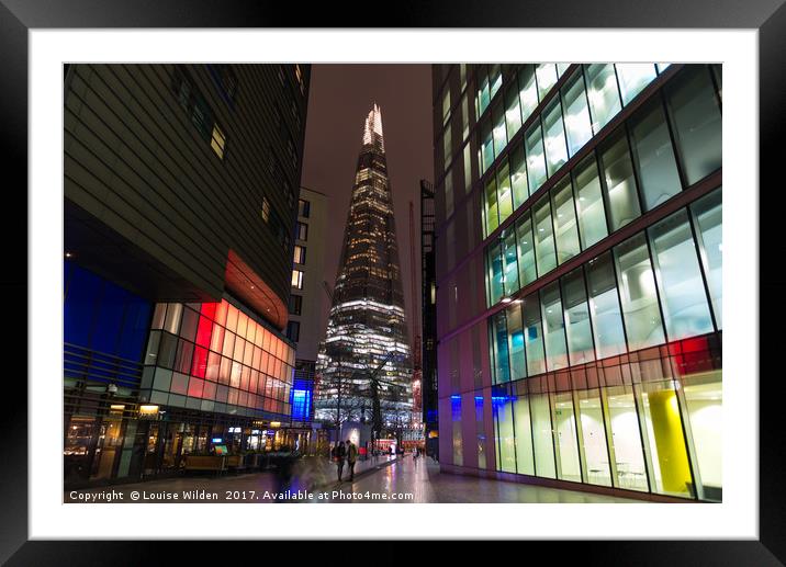 The Shard Framed Mounted Print by Louise Wilden