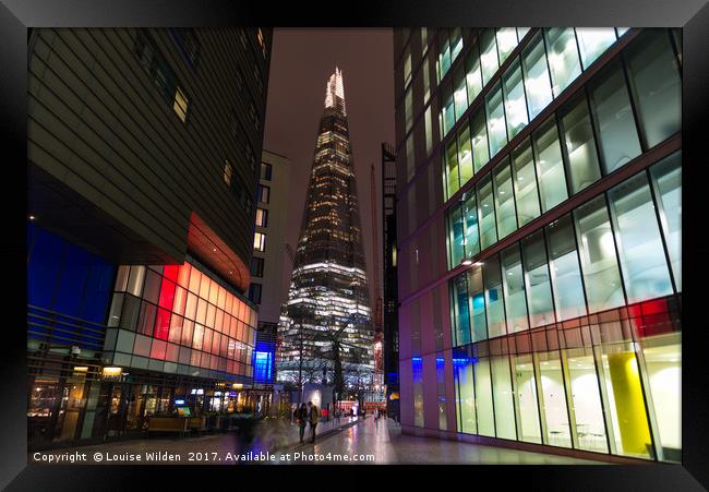 The Shard Framed Print by Louise Wilden