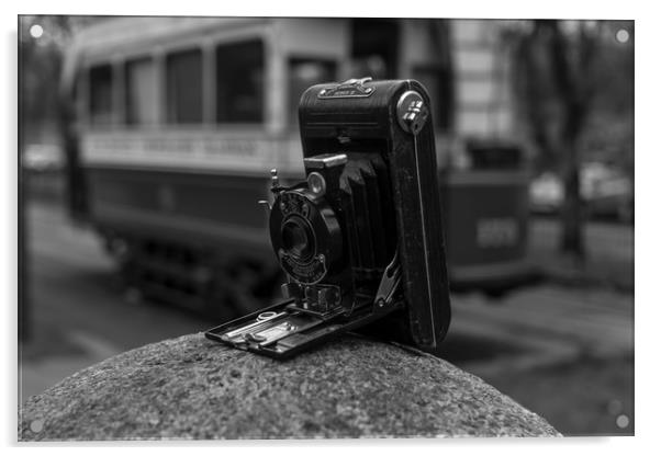 Vintage Camera  The Six-20 Kodak Junior 1930s Acrylic by Joe savage