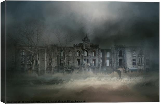 Hospital Ruins Canvas Print by Ann Garrett