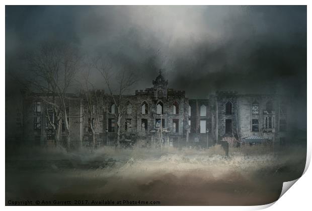 Hospital Ruins Print by Ann Garrett