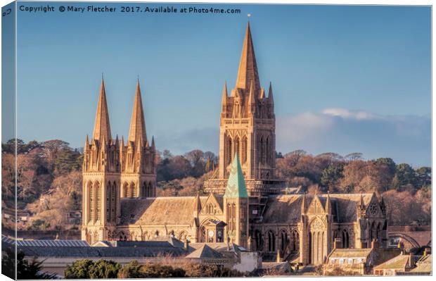 Truro Cathedral Canvas Print by Mary Fletcher