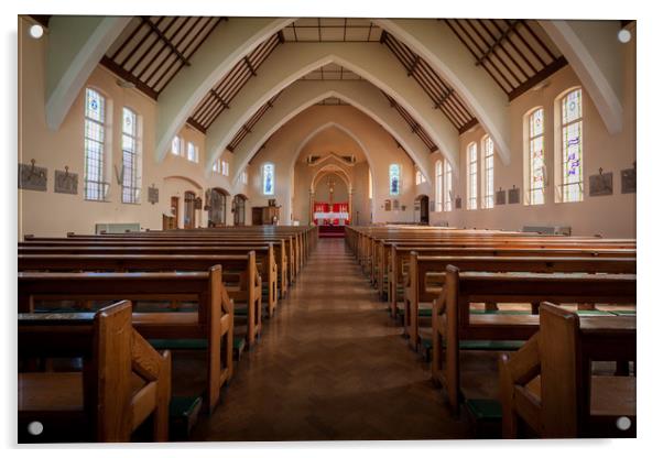 St Wulstans Church, Fleetwood Acrylic by Alan Duggan
