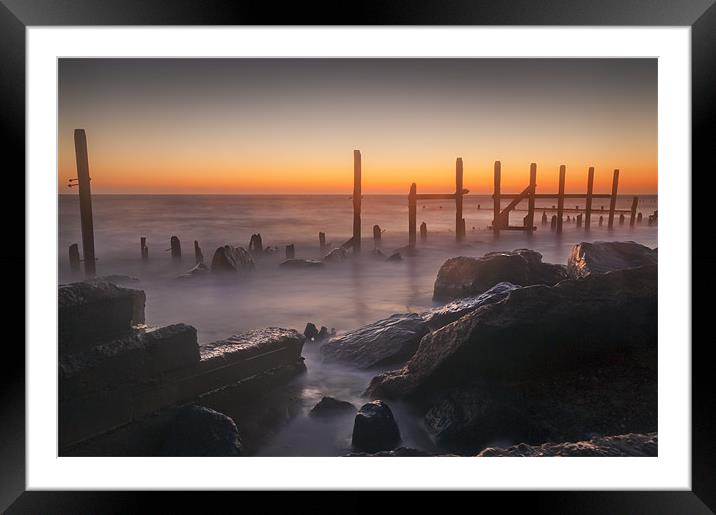 Pre dawn at Happisburgh Framed Mounted Print by Stephen Mole