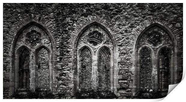 Netley Abbey. Print by Angela Aird