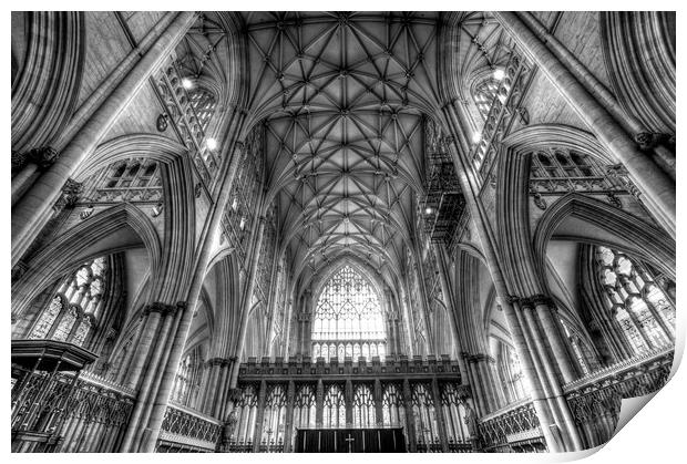 York Minster Cathedral Print by David Pyatt