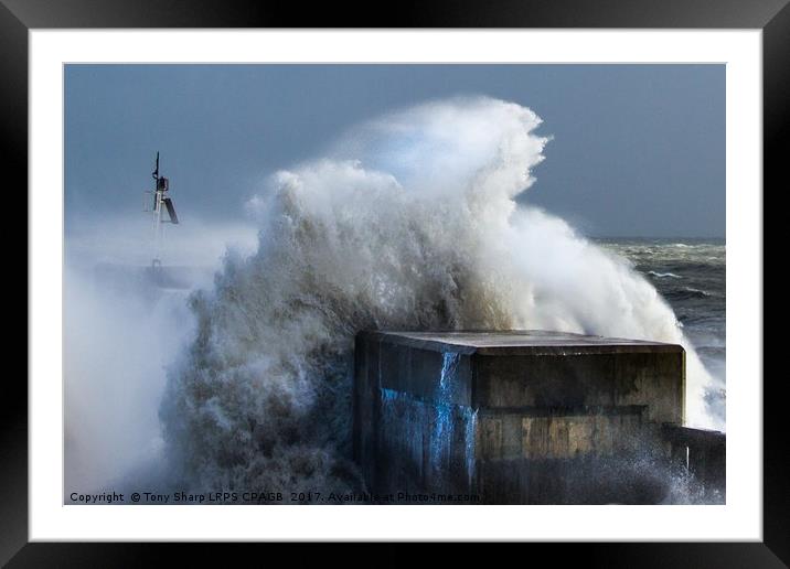 Broken Against the Sea Wall Framed Mounted Print by Tony Sharp LRPS CPAGB