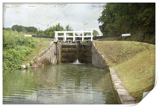 Cane Hill Locks  Old Texture Print by Dave Windsor